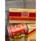 Vintage 1988 Burger KIng Play Food Set Whopper Cheeseburger Fries and Drink NEW