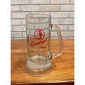 Vintage Leinenkugels Beer Large 6.25" Heavy Glass Beer Mug Bar Tavern Maiden