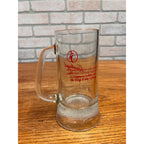 Vintage Leinenkugels Beer Large 6.25" Heavy Glass Beer Mug Bar Tavern Maiden