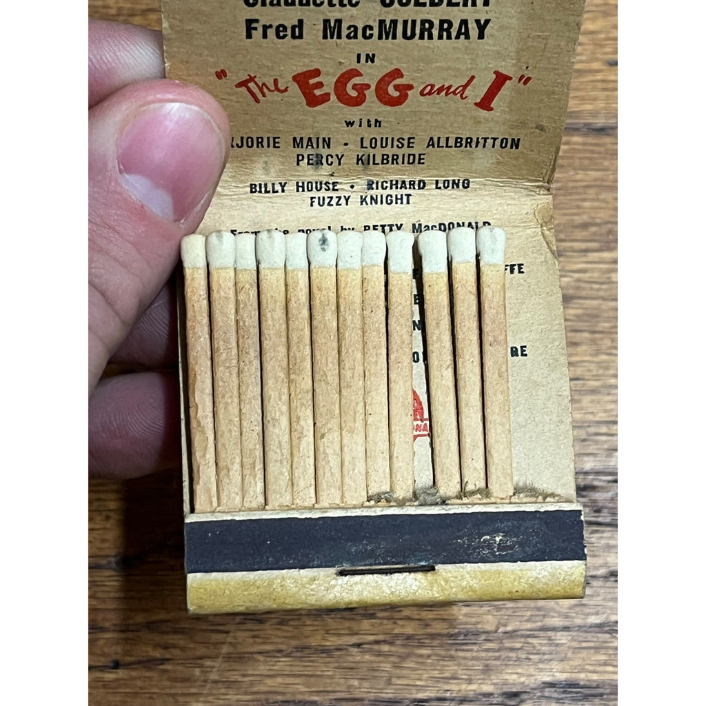 Vintage The EGG and I Film Advertising  Matchbook Fred MacMurray - FULL