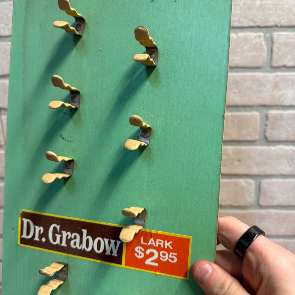 Dr Grabow Vintage Pipe Tobacco Smoking Display Stand Sign Retail Advertising.