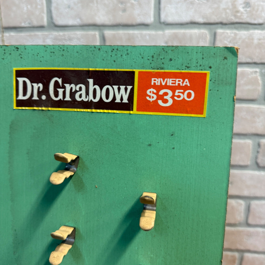 Dr Grabow Vintage Pipe Tobacco Smoking Display Stand Sign Retail Advertising.
