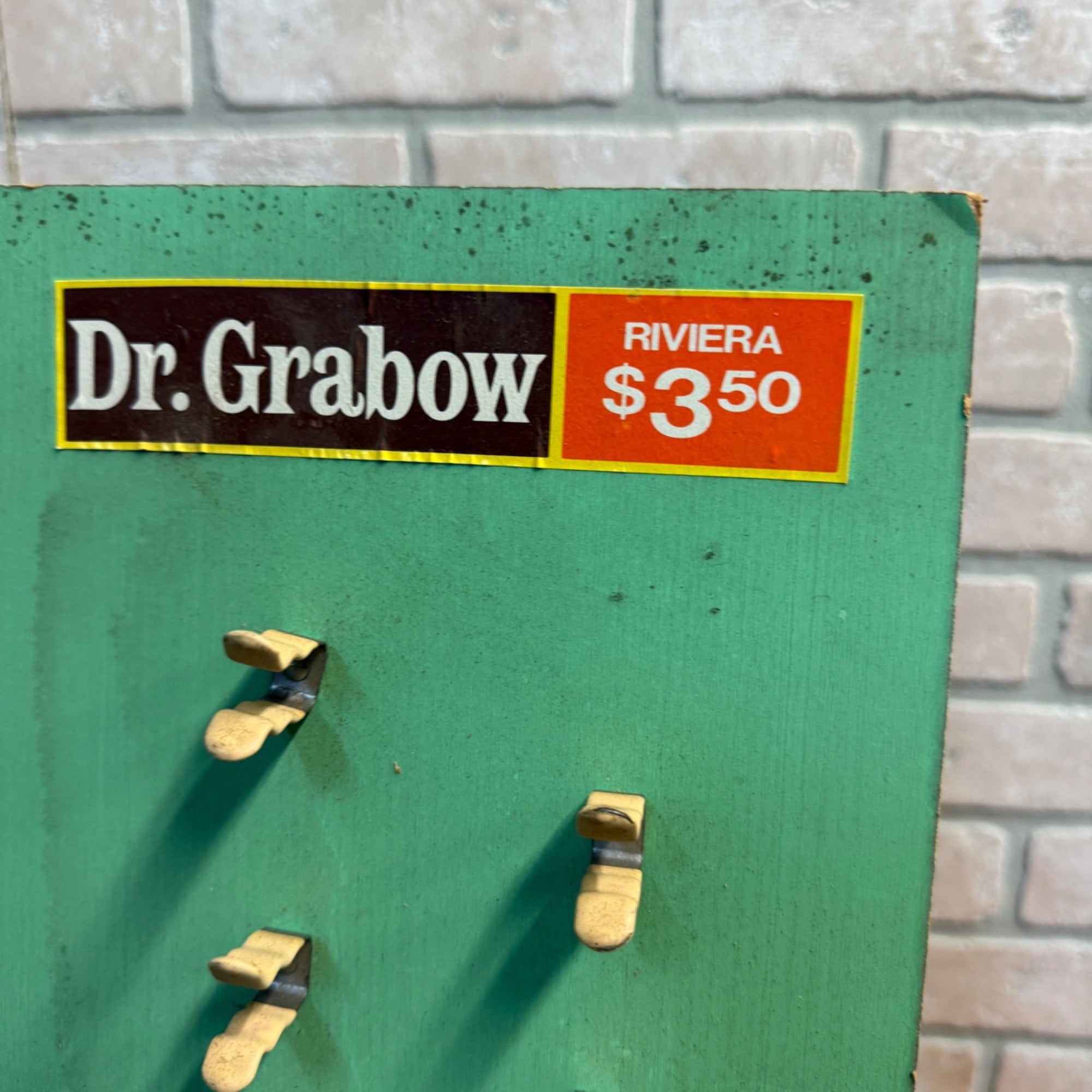 Dr Grabow Vintage Pipe Tobacco Smoking Display Stand Sign Retail Advertising.