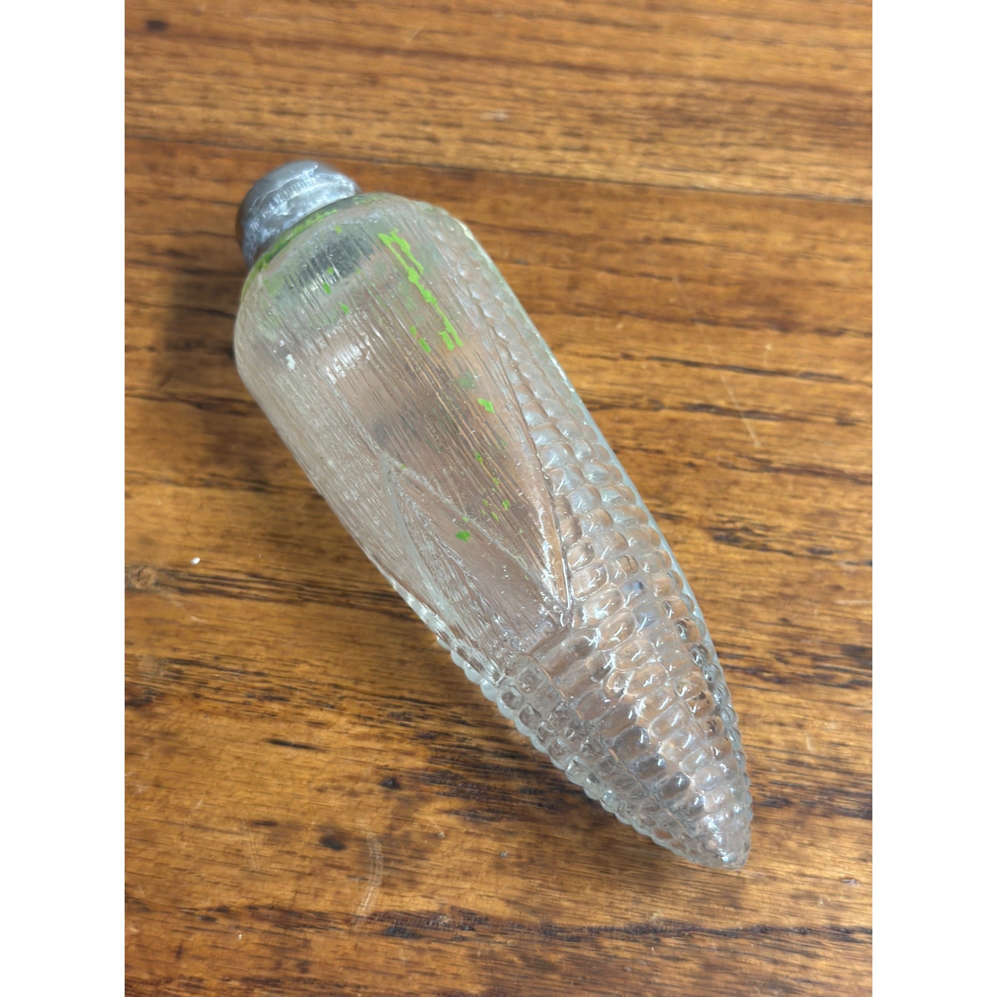 SCARCE 1890s Antique Figural Corn Cob Whiskey Flask Decanter Foust's Distillery