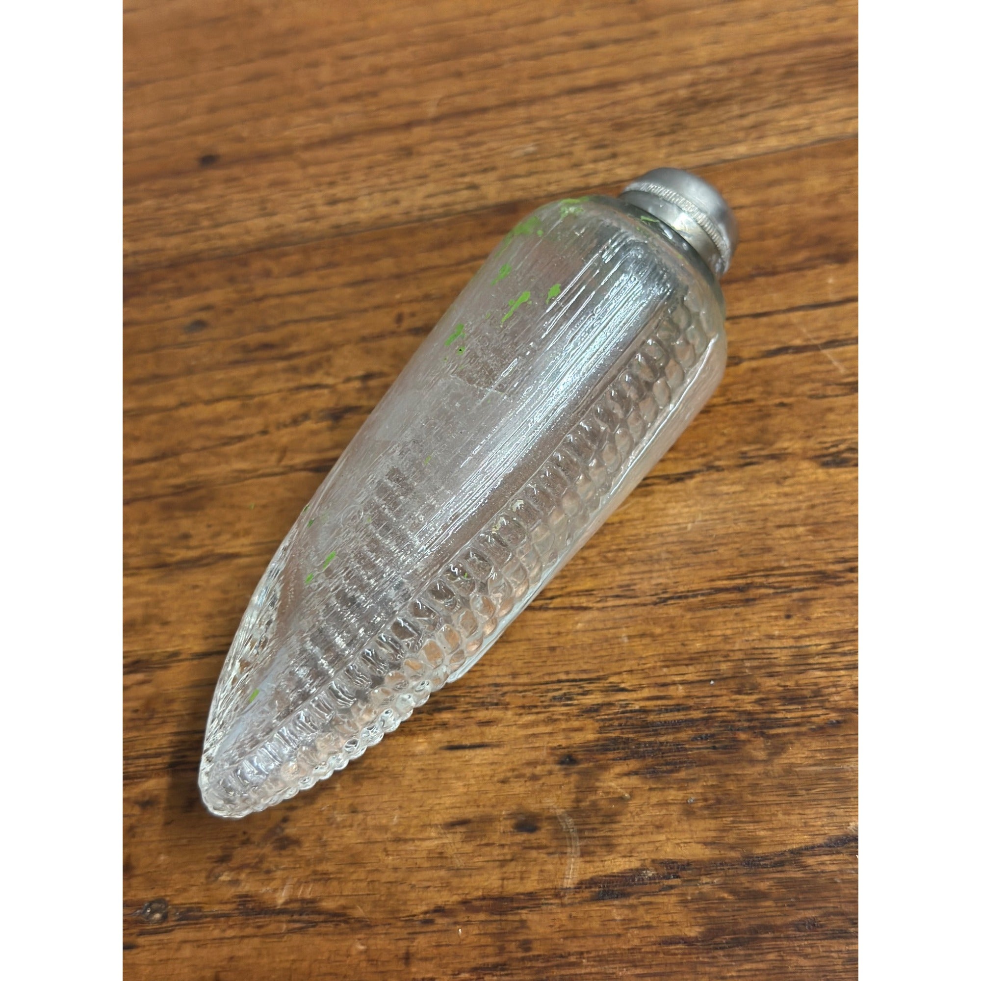 SCARCE 1890s Antique Figural Corn Cob Whiskey Flask Decanter Foust's Distillery