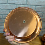 Vintage Coppercraft Guild Copper Round Charger/Serving Plate, Footed Dish and Two Drinking Cups Taunton, Massachusetts
