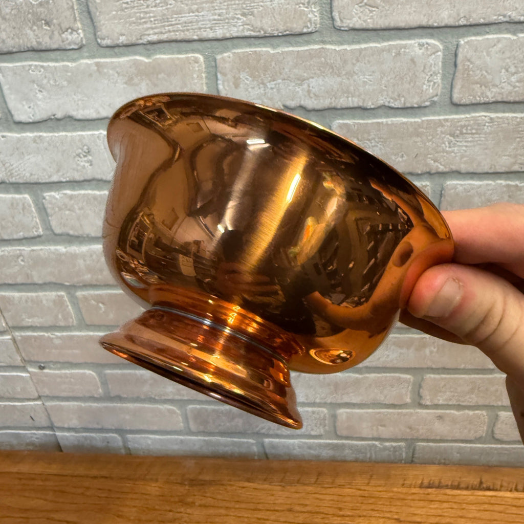 Vintage Coppercraft Guild Copper Round Charger/Serving Plate, Footed Dish and Two Drinking Cups Taunton, Massachusetts