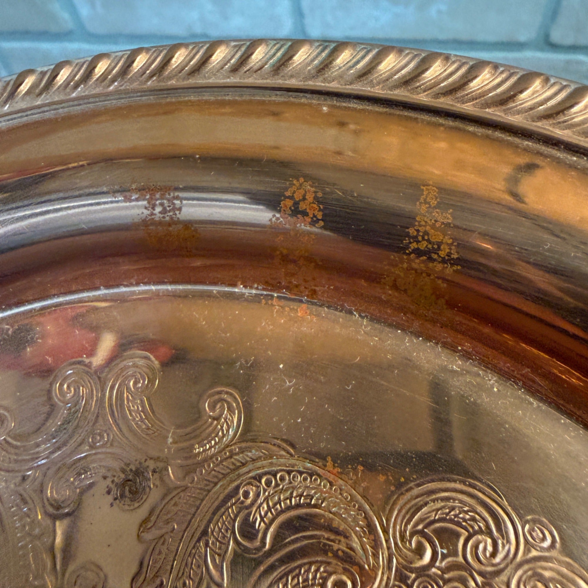 Vintage Coppercraft Guild Copper Round Charger/Serving Plate, Footed Dish and Two Drinking Cups Taunton, Massachusetts