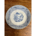 Rare 1850s Wedgwood Blue & White Transferware Small Bowl Ironstone Geneva 19th c