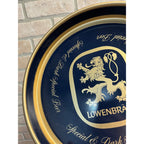Vintage Lowenbrau Beer Metal Tin Serving Tray German Advertising 13"