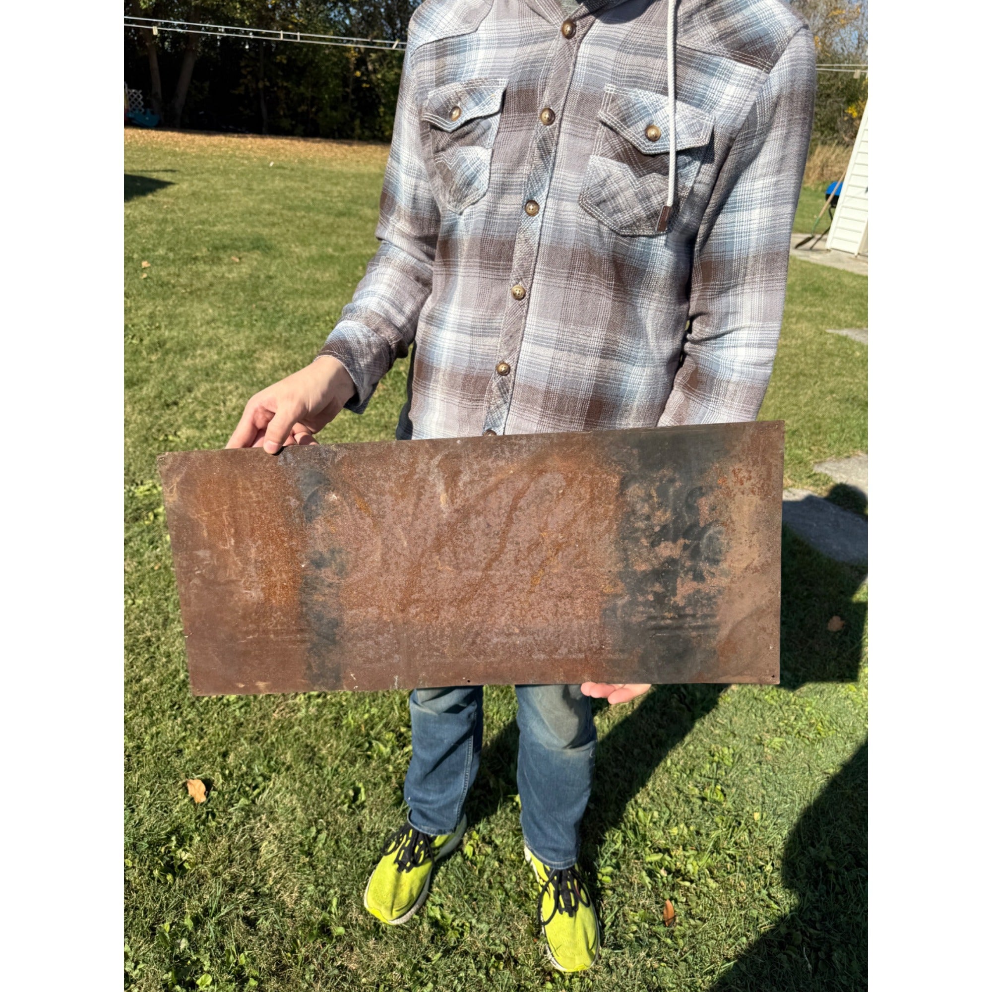 Vintage Early 1900s Bellemont Hats Tin Embossed Advertising Sign Clothing Store