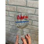 Vintage Hamm's Beer Footed Thumbprint Goblet Glass "From the Land" Slogan Breweriana