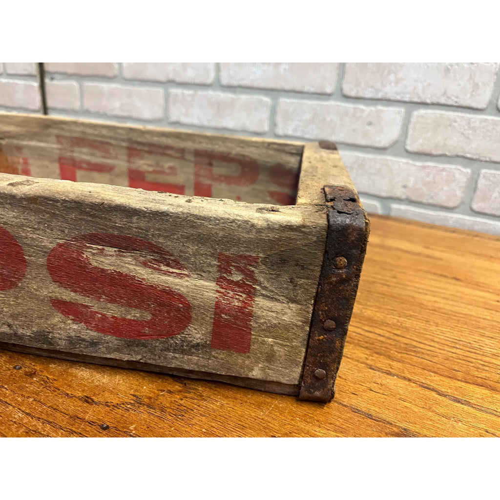 Vintage Pepsi Cola Wooden Soda Bottle Carrier Case Crate Pepsi Bottling Co.