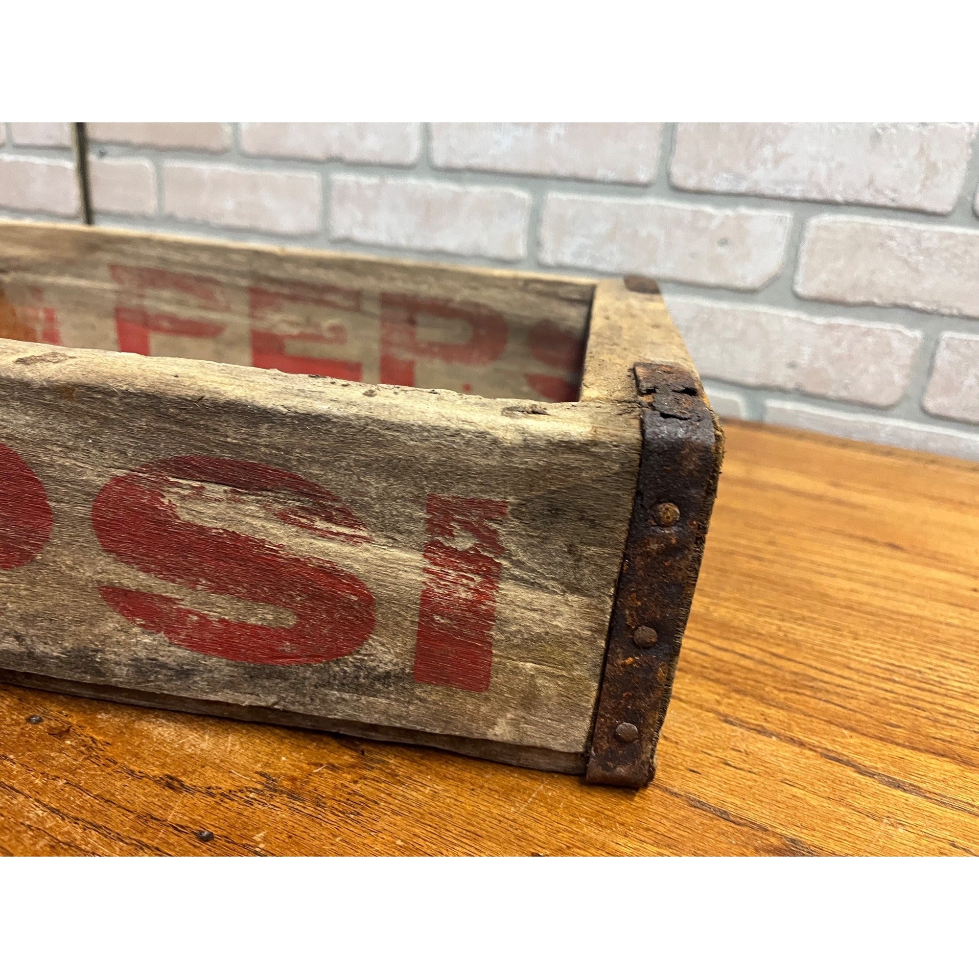 Vintage Pepsi Cola Wooden Soda Bottle Carrier Case Crate Pepsi Bottling Co.