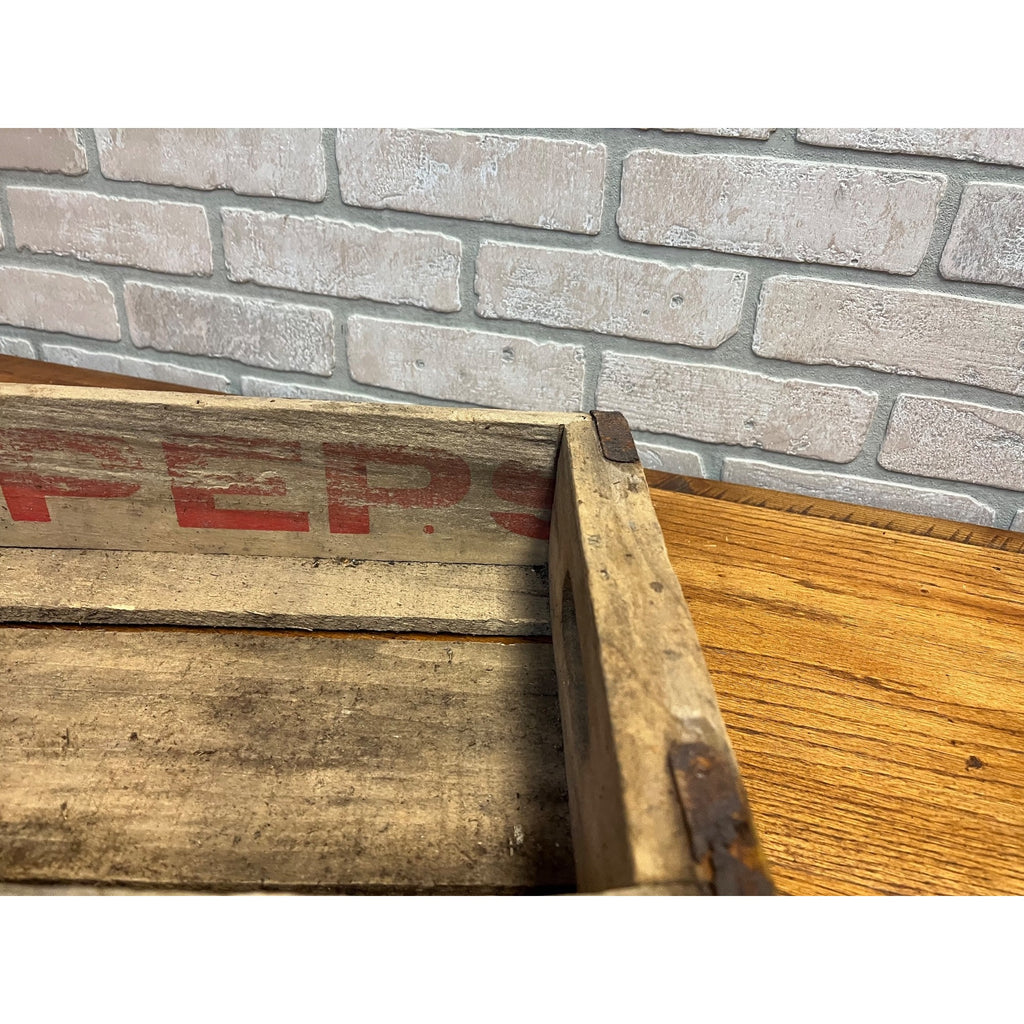 Vintage Pepsi Cola Wooden Soda Bottle Carrier Case Crate Pepsi Bottling Co.