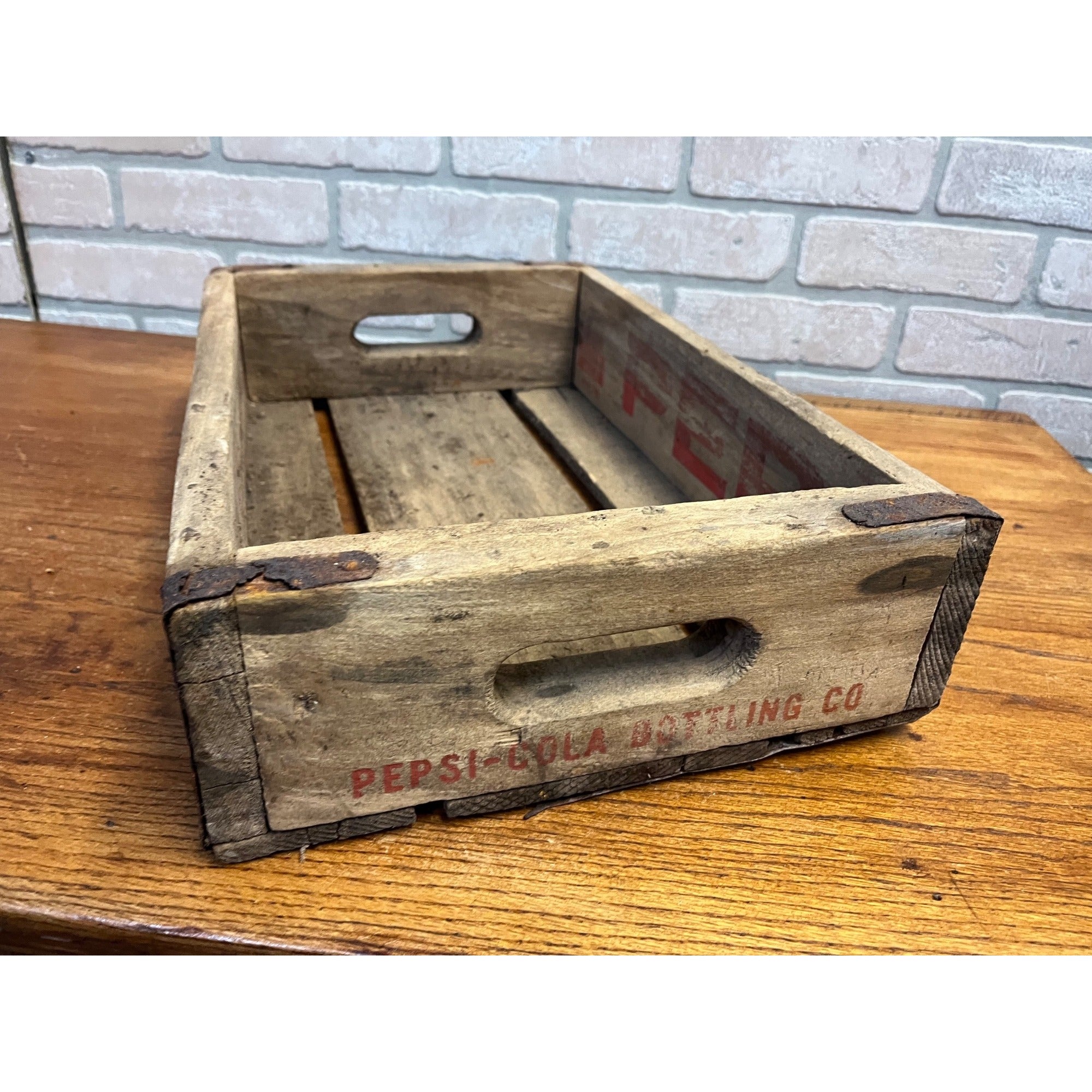 Vintage Pepsi Cola Wooden Soda Bottle Carrier Case Crate Pepsi Bottling Co.