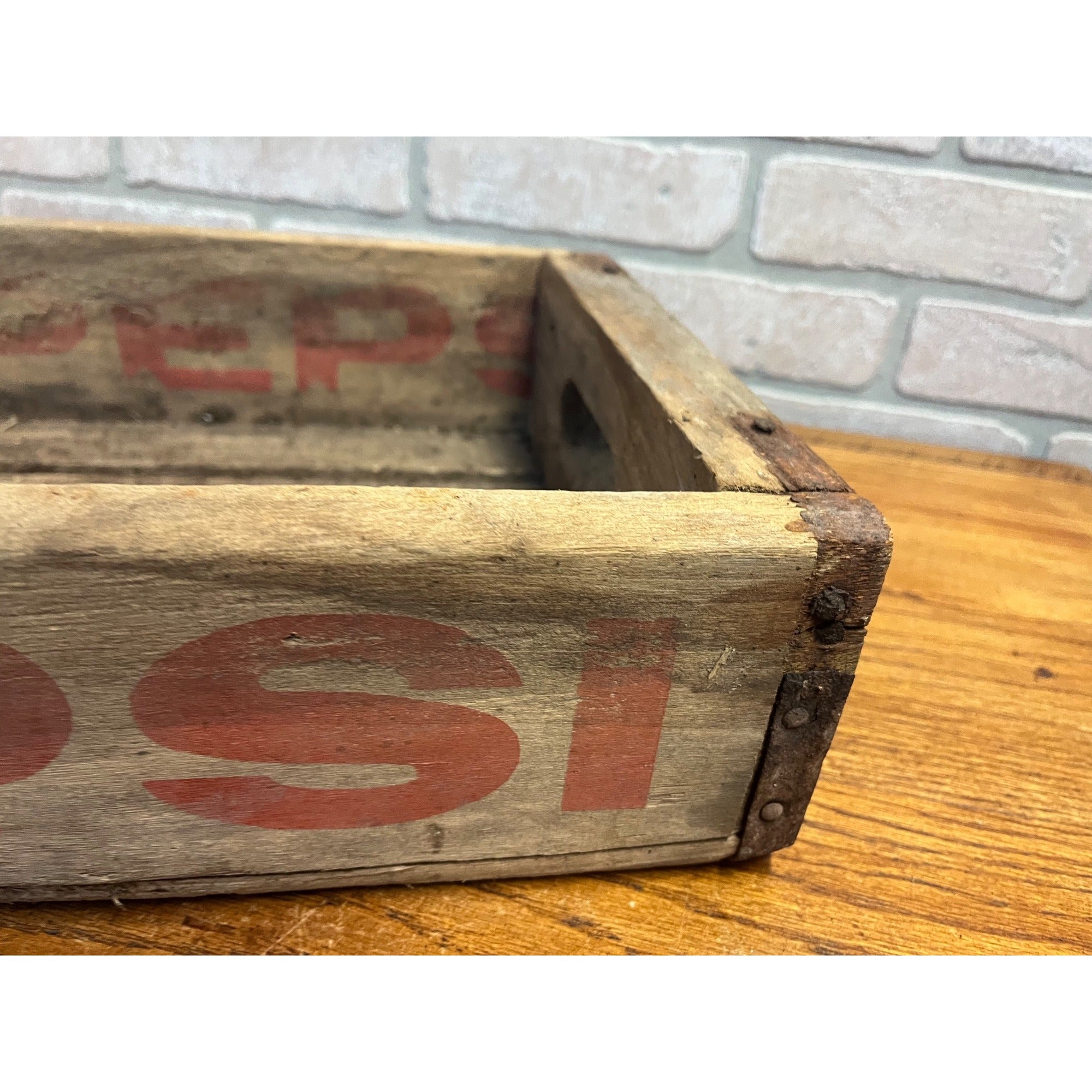 Vintage Pepsi Cola Wooden Soda Bottle Carrier Case Crate Pepsi Bottling Co.