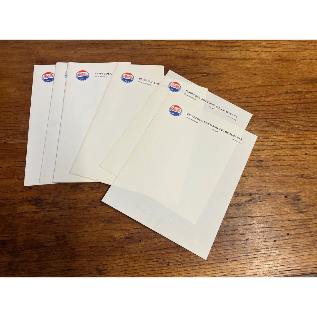Vintage 1950s Pepsi Cola Advertising Stationery Letterheads Huge Lot 40+