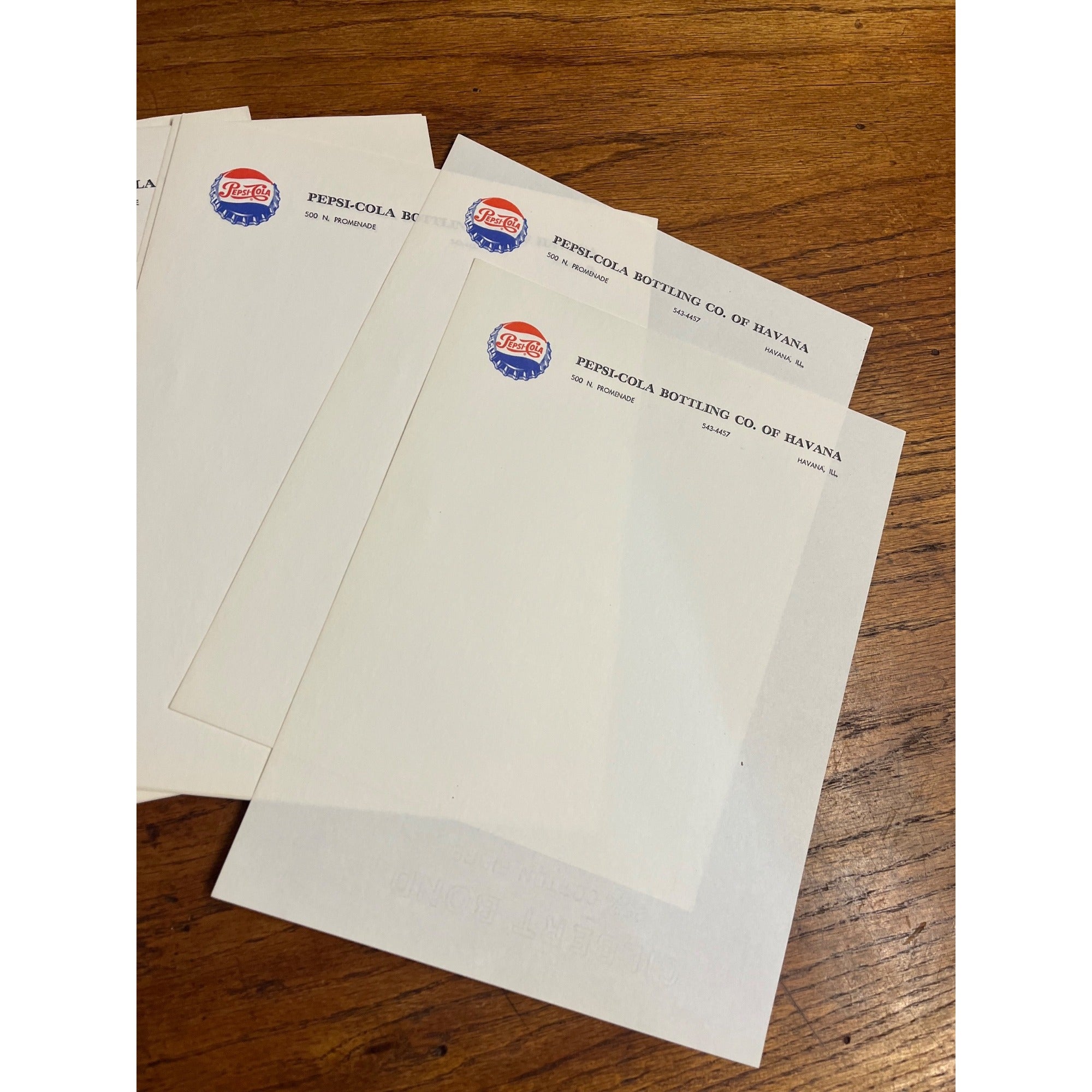 Vintage 1950s Pepsi Cola Advertising Stationery Letterheads Huge Lot 40+