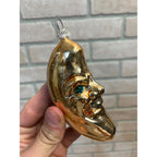 Vintage Christmas Celestial Anthropomorphic Crescent Moon West Germany Ornament