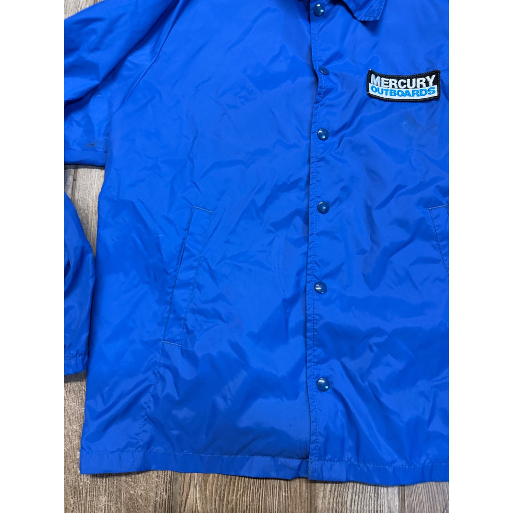 Vintage Mercury Outboards Blue Rain Coat Jacket Size XL
