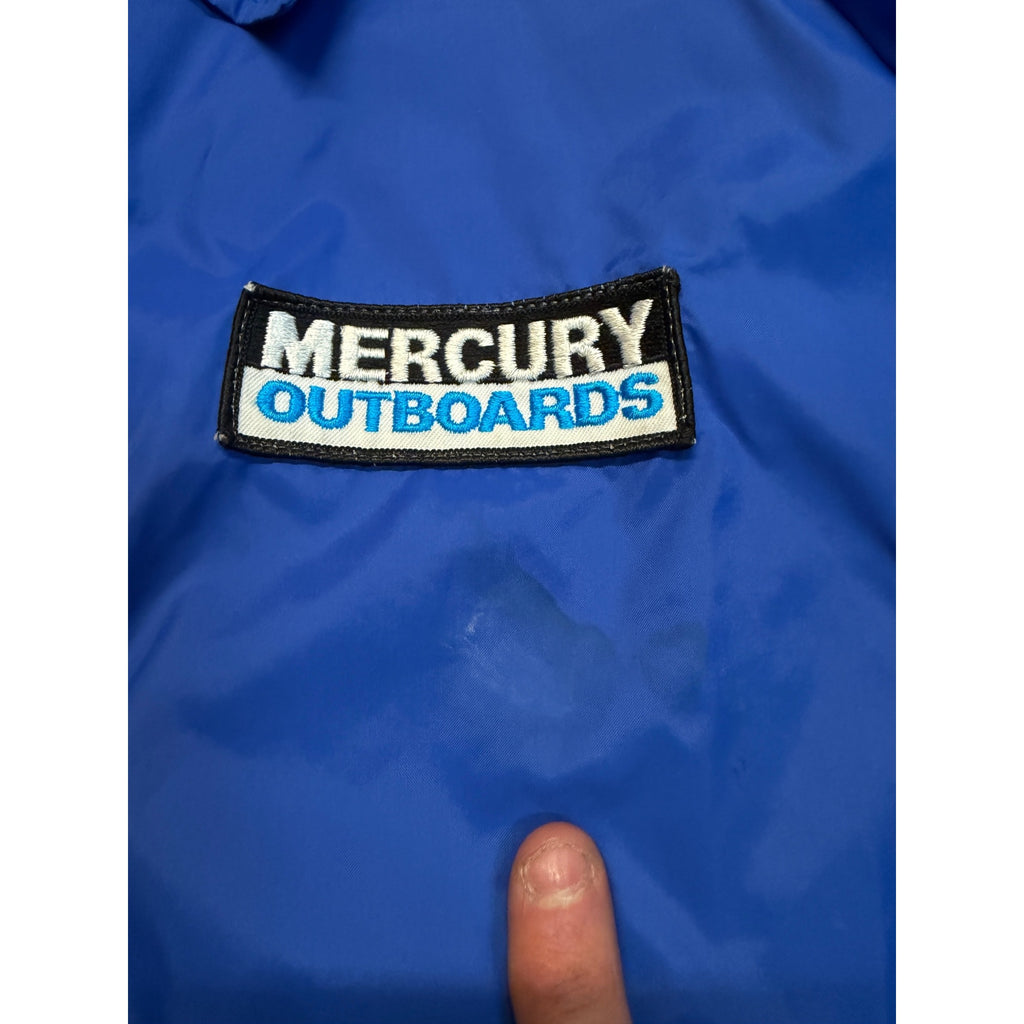 Vintage Mercury Outboards Blue Rain Coat Jacket Size XL