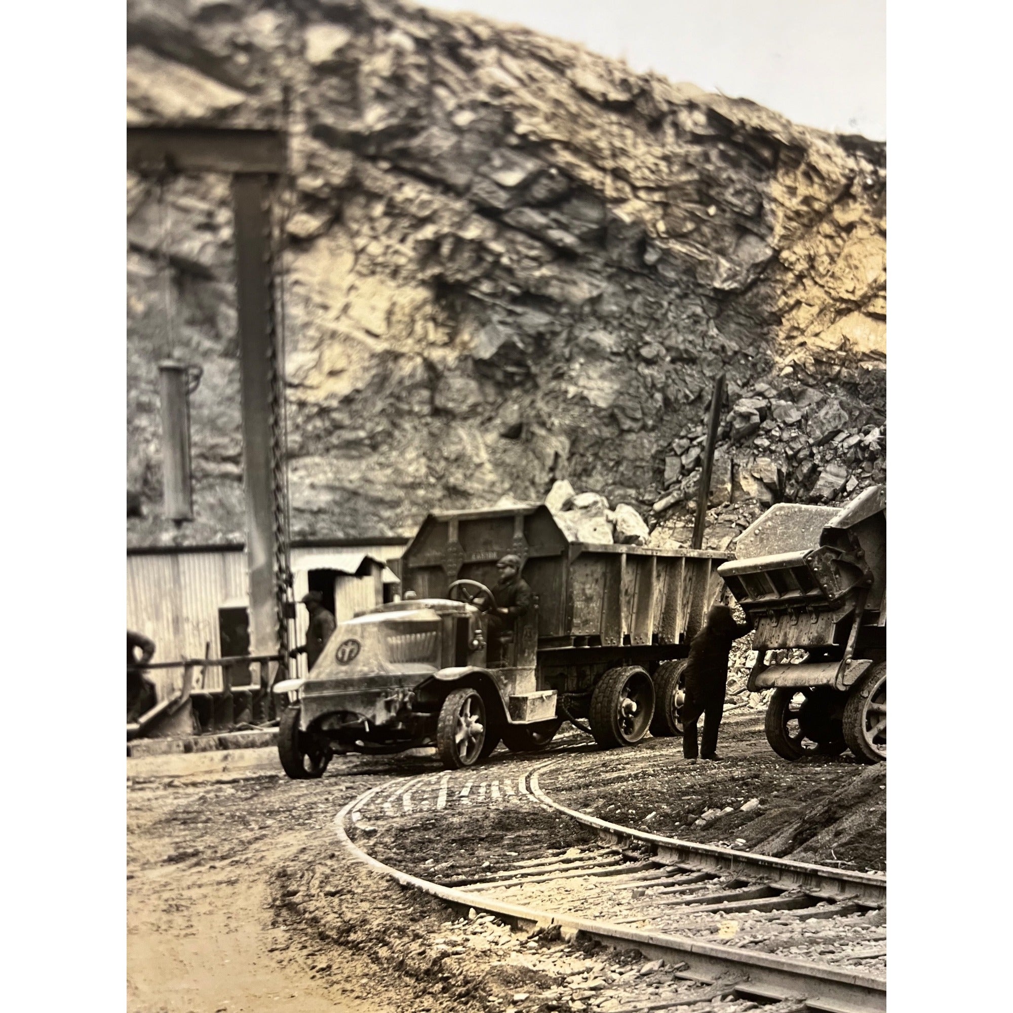 Vintage Original 1920s Mack AC Dump Trucks Promo Facto Photo Quarry Mining
