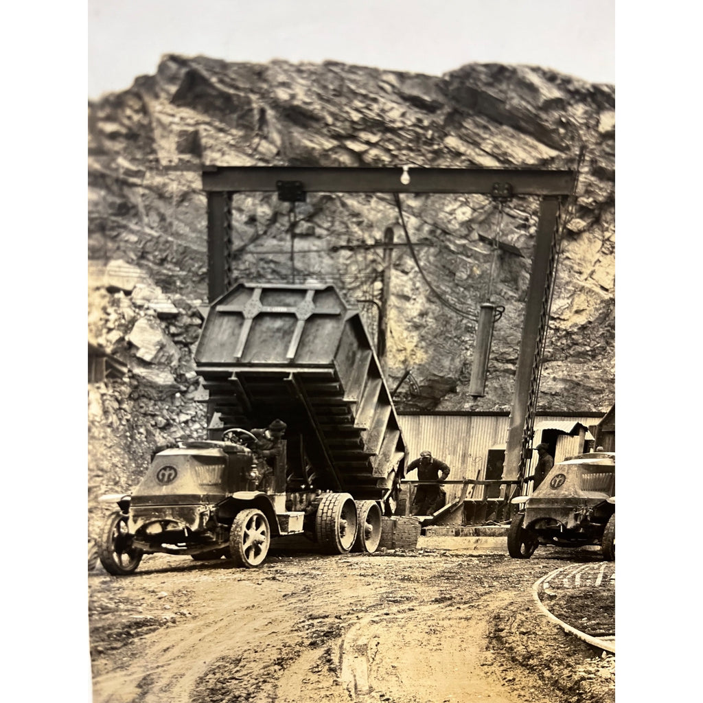 Vintage Original 1920s Mack AC Dump Trucks Promo Facto Photo Quarry Mining