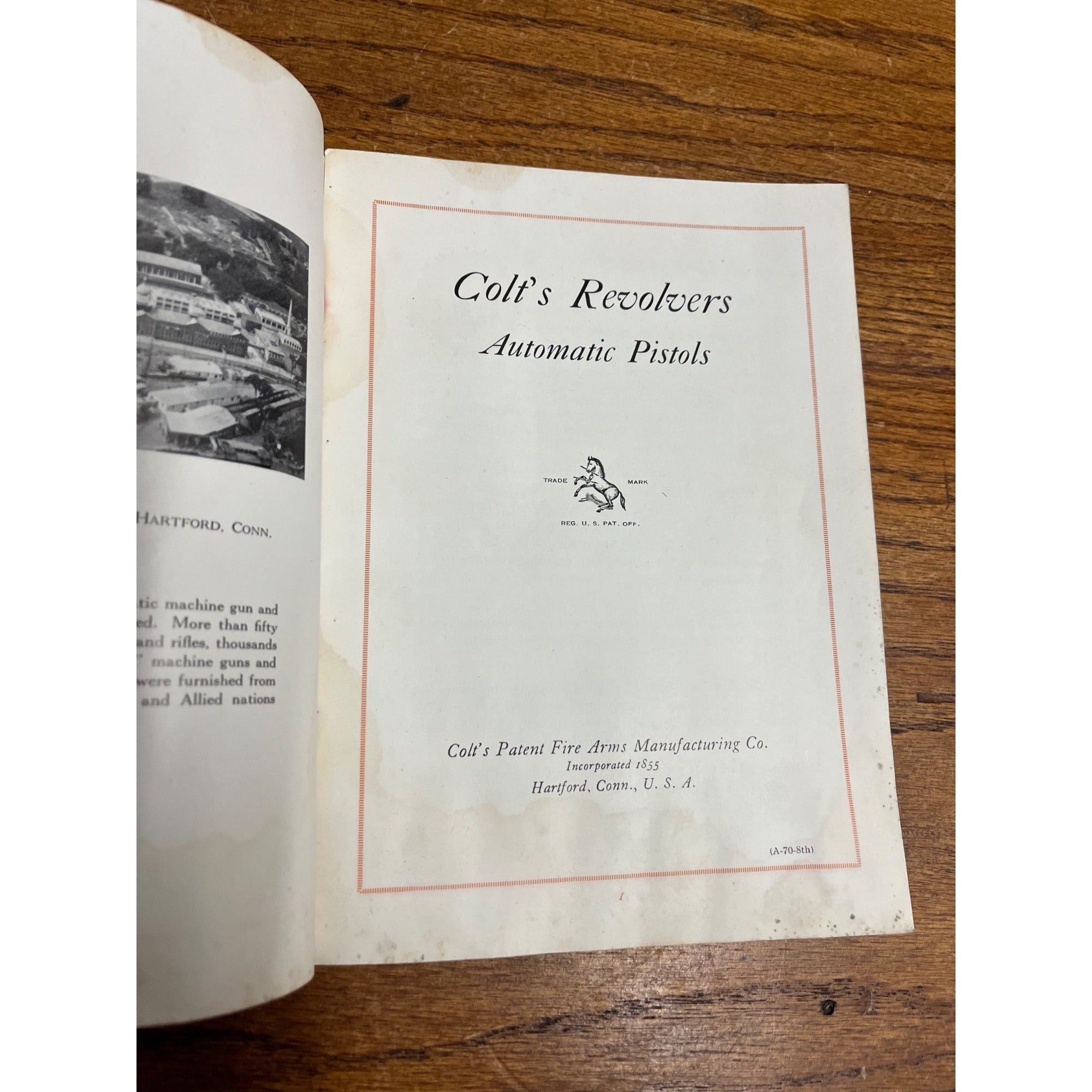 Antique 1930s Colt's Revolvers Automatic Pistols Catalog Book Booklet Vintage