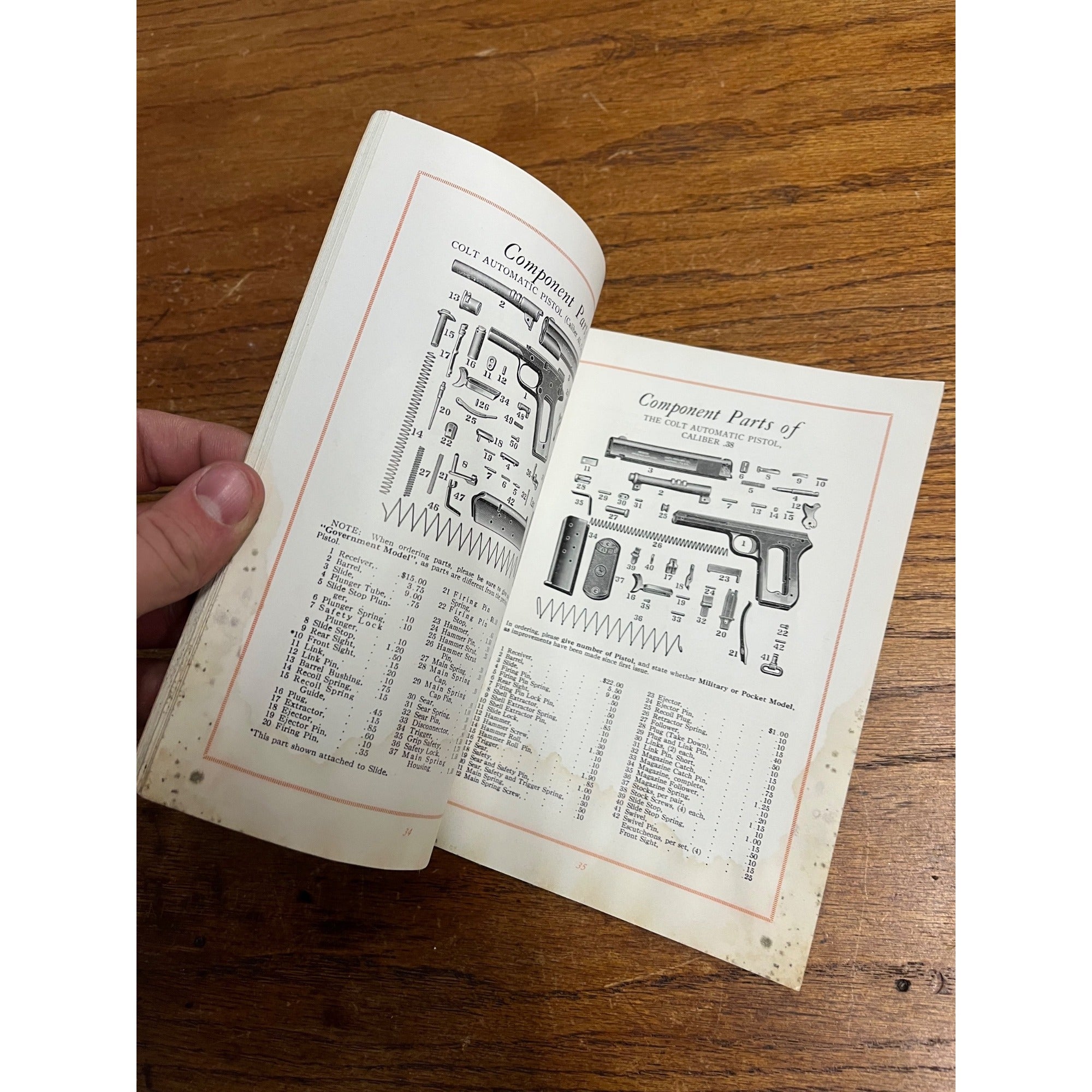 Antique 1930s Colt's Revolvers Automatic Pistols Catalog Book Booklet Vintage