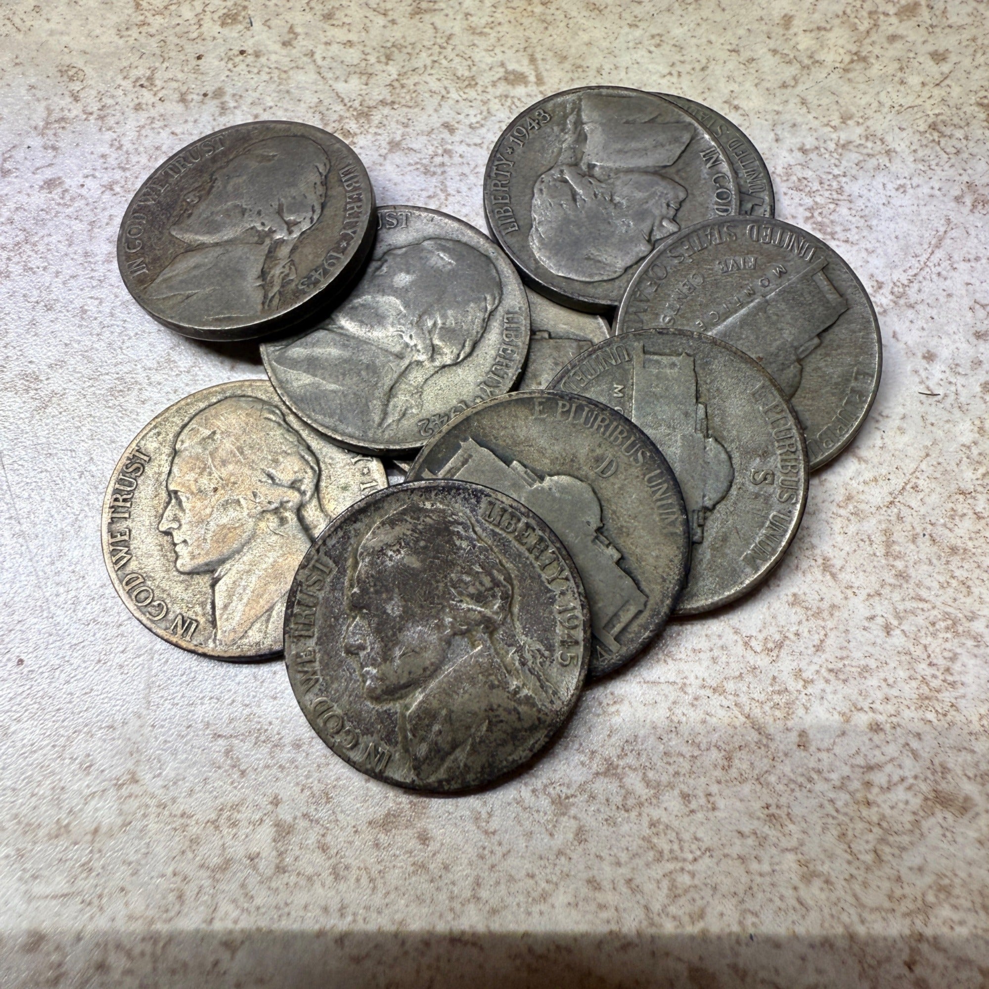 Jefferson Nickel Wartime Silver Alloy (1942-1945) Coins
