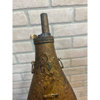 Vintage Reproduction Brass US Eagle Peace Civil War Black Powder Flask Italy
