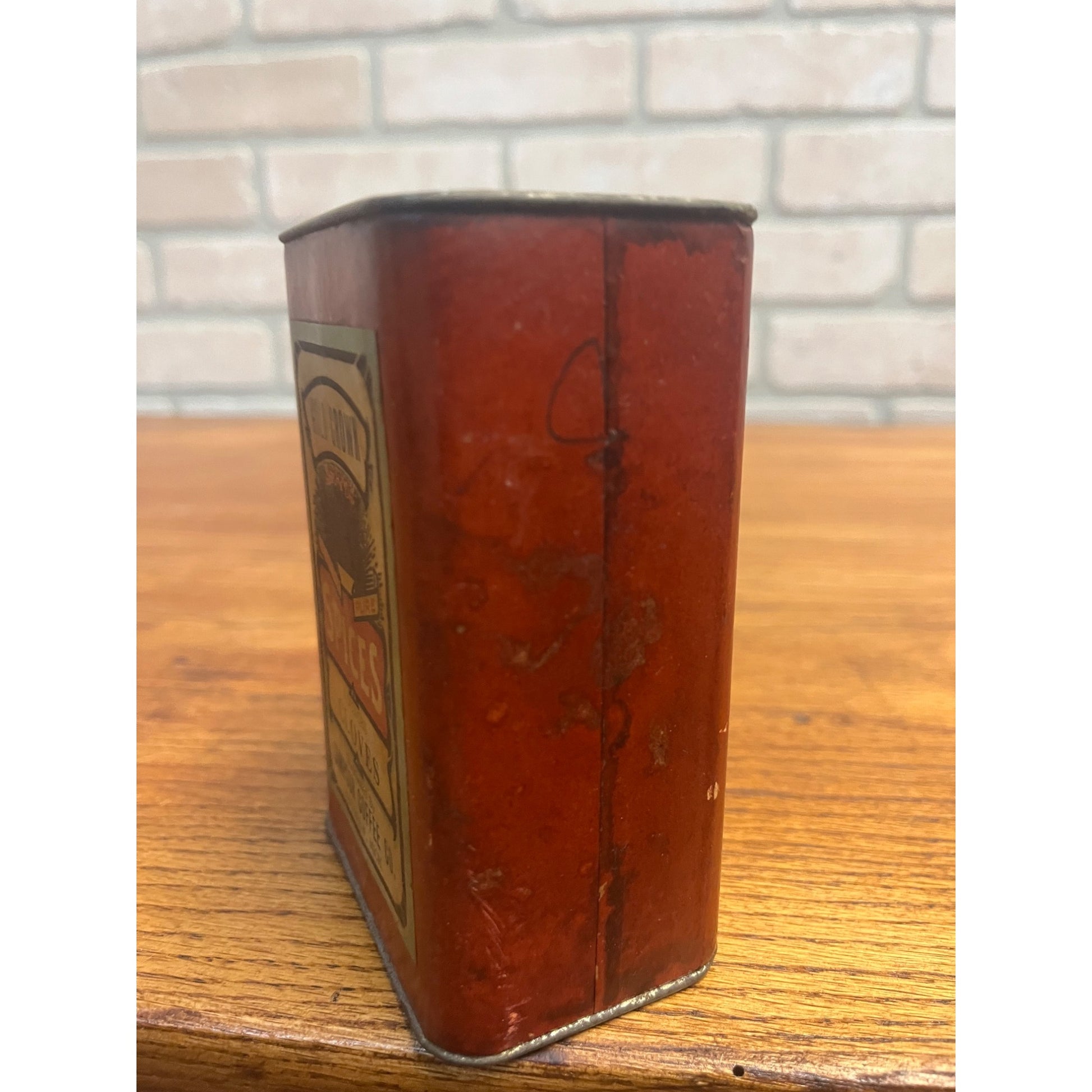 RARE Vintage 1920s Simpson Coffee Co. Spice Tin Saginaw MI Michigan Cloves