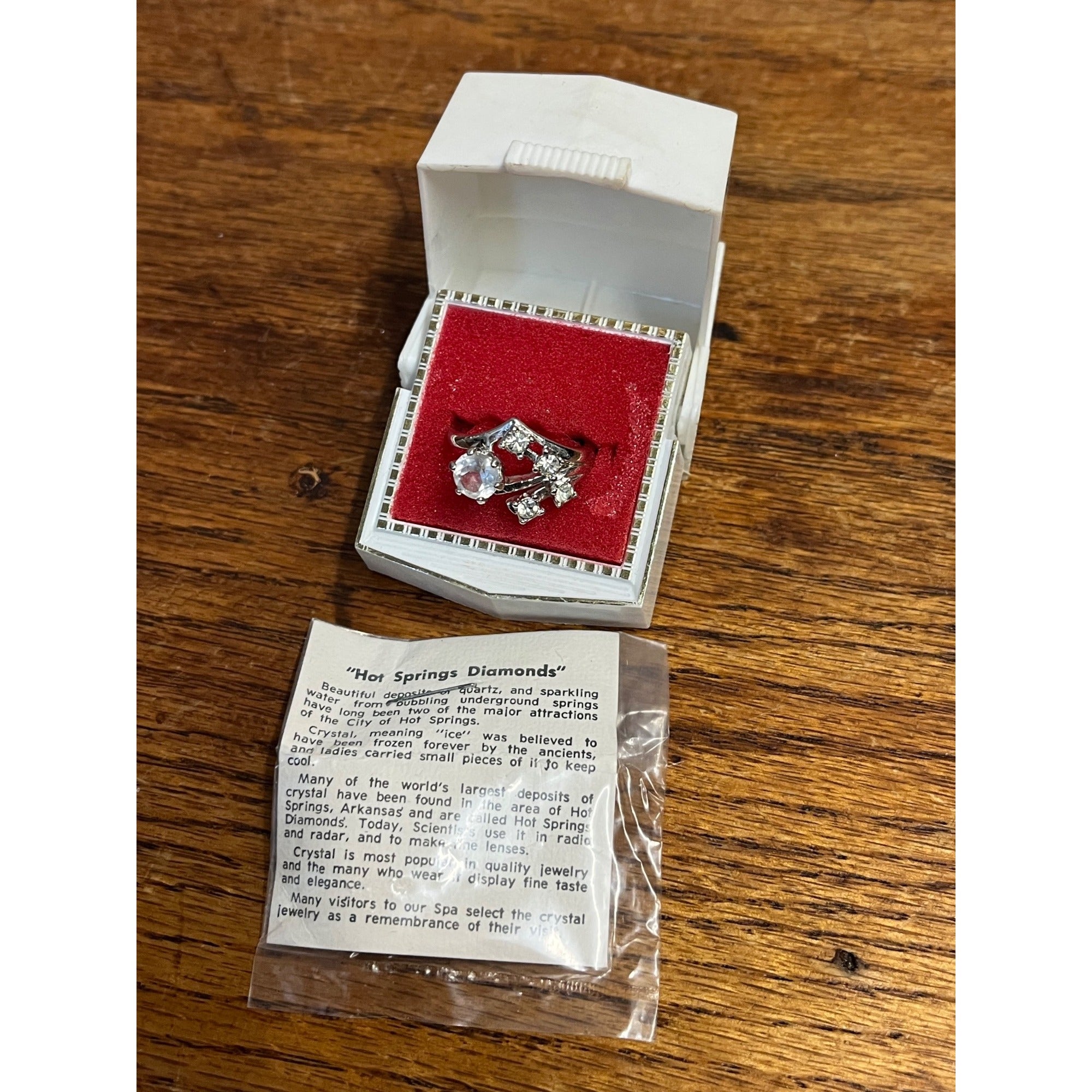 Vintage 18K HGE Gold Electroplate Cubic Zirconia Bypass Cocktail Ring Size 7
