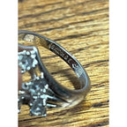 Vintage 18K HGE Gold Electroplate Cubic Zirconia Bypass Cocktail Ring Size 7