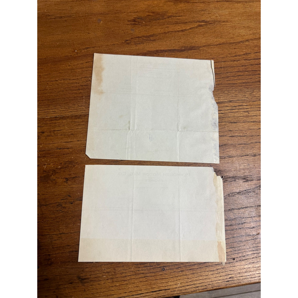 Plymouth Wisconsin Metal Motor MFG Co Motors Letterhead Invoice