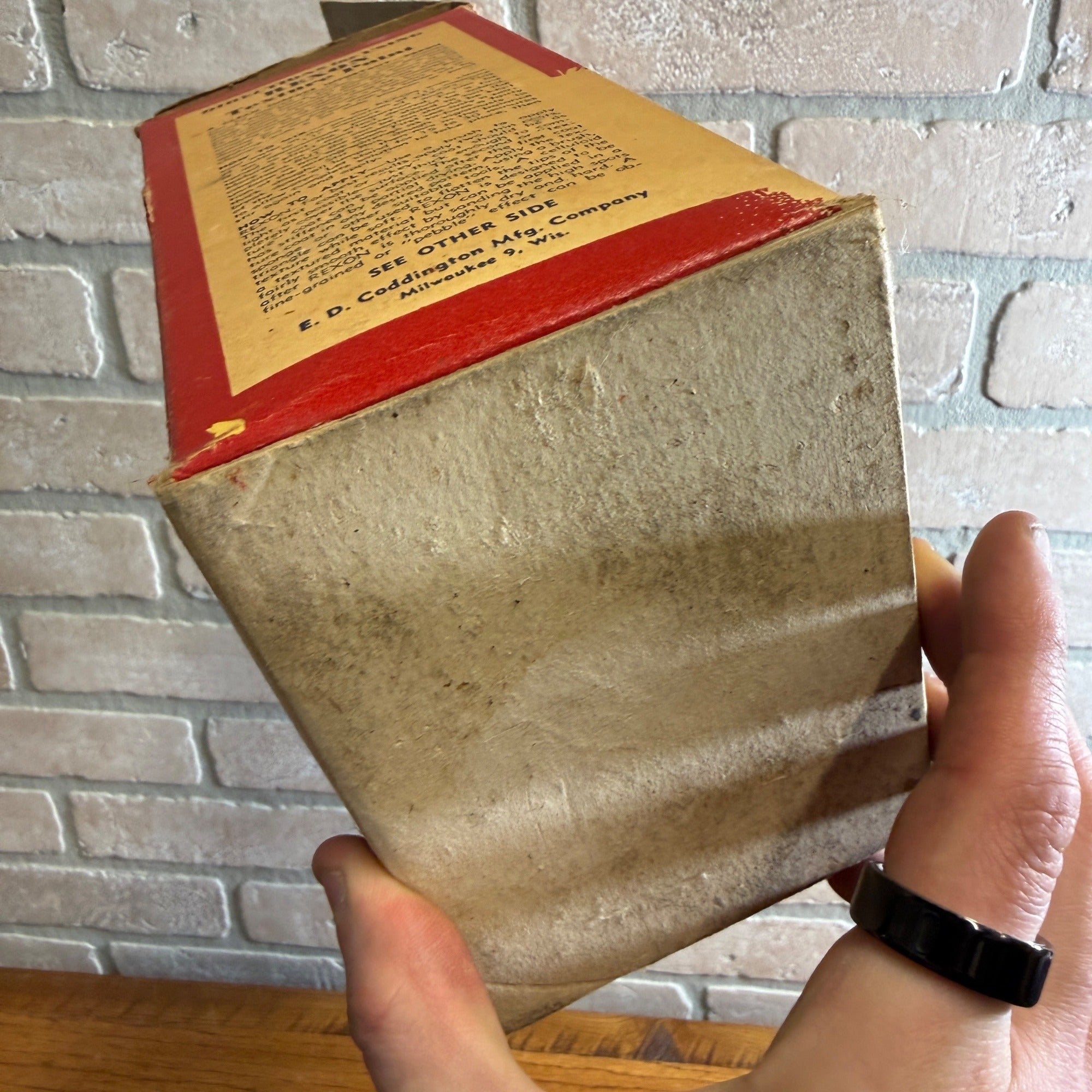 Vintage 1940s Rexon Texture Paint Empty Advertising Box Coddington Milwaukee Wis