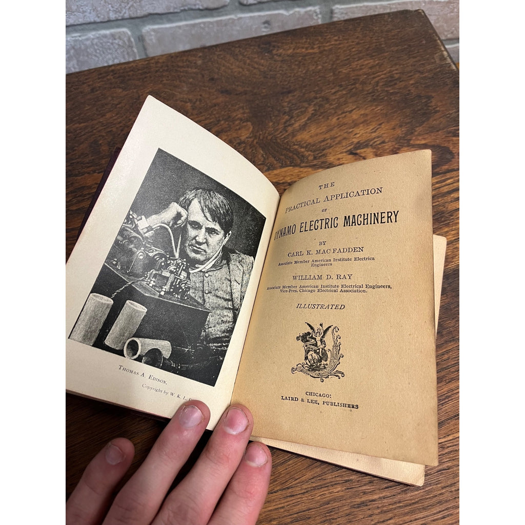 1895 Practical Application of Dynamo Electric Machinery Book Antique Vintage