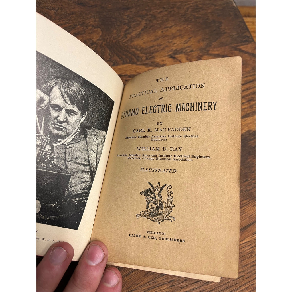 1895 Practical Application of Dynamo Electric Machinery Book Antique Vintage