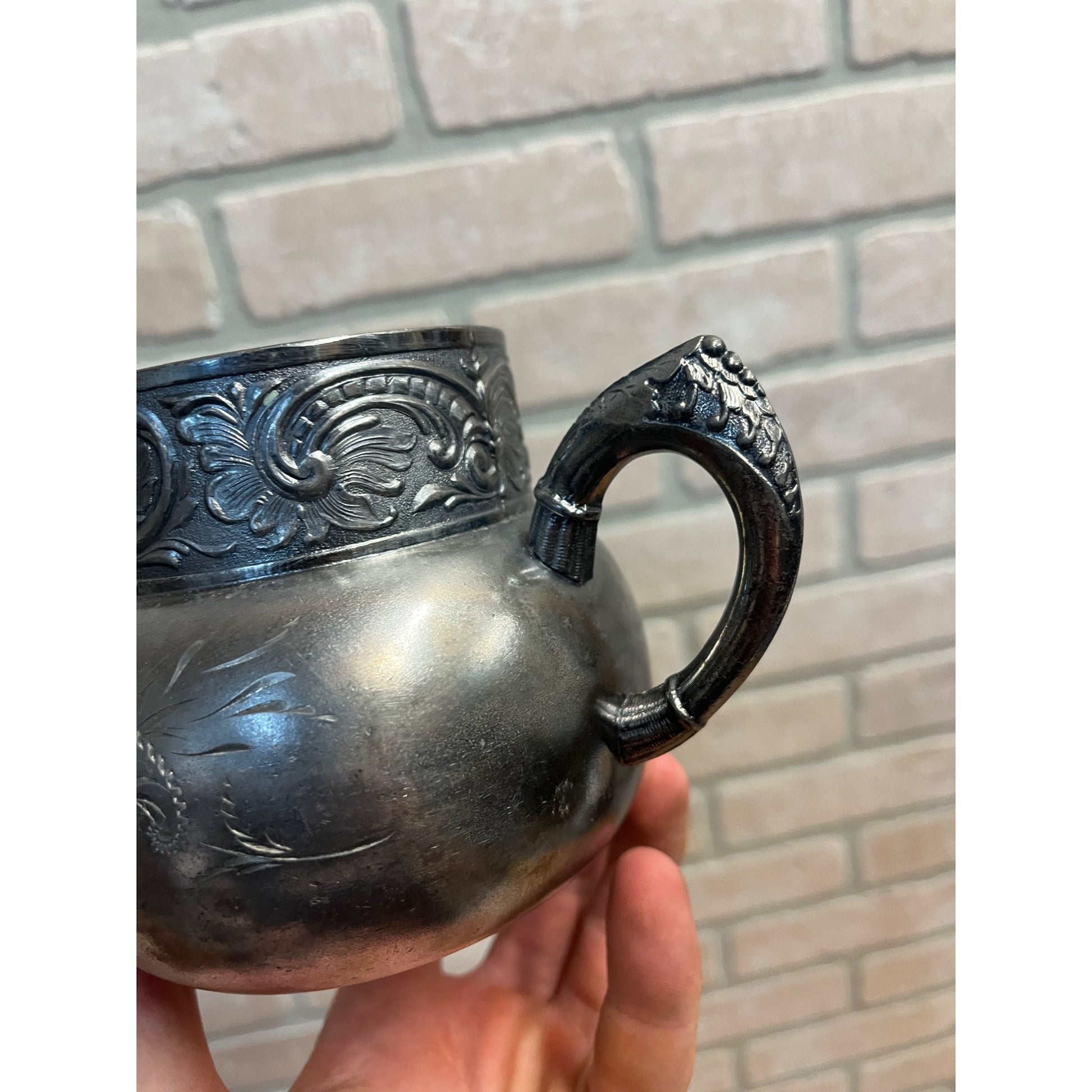 Vintage Benedict Mfg Co. Silver Plated Trophy Cup Handled Vase Pot