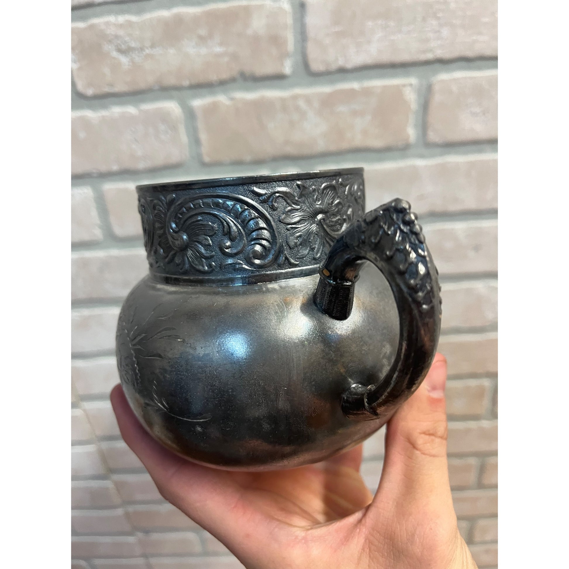 Vintage Benedict Mfg Co. Silver Plated Trophy Cup Handled Vase Pot