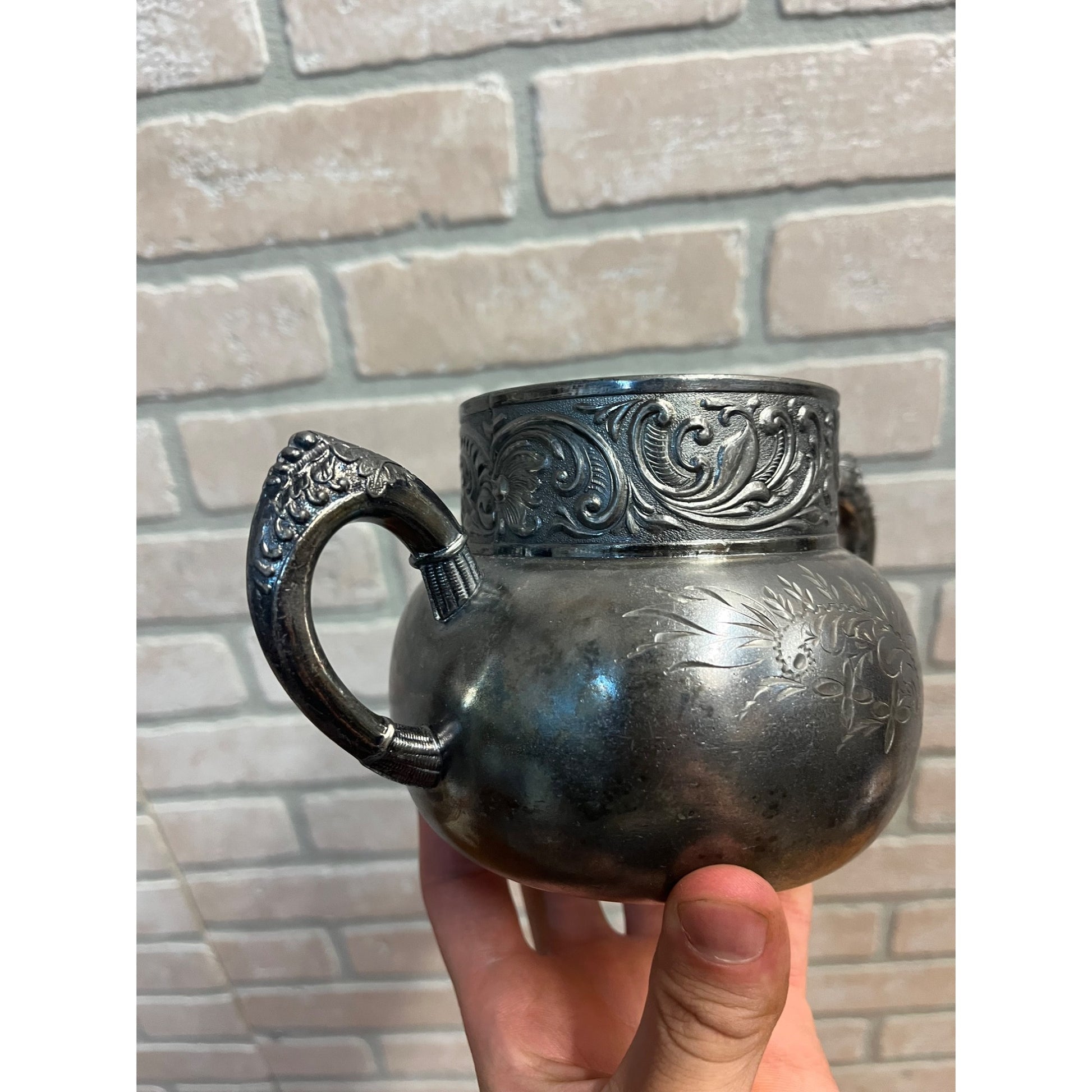 Vintage Benedict Mfg Co. Silver Plated Trophy Cup Handled Vase Pot