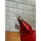 1960s Christmas Santa Claus Ornament Glass Holding Tree