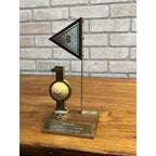 Vintage 1965 Spalding Hole In One Golf Ball Trophy Hole #8 Flag Wood Base