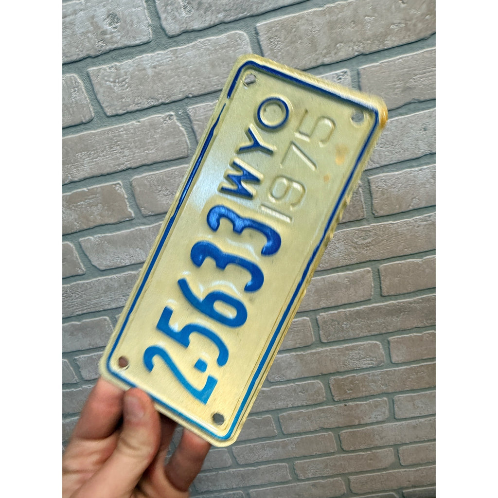 1975 Wyoming Motorcycle License Plate 2-5633
