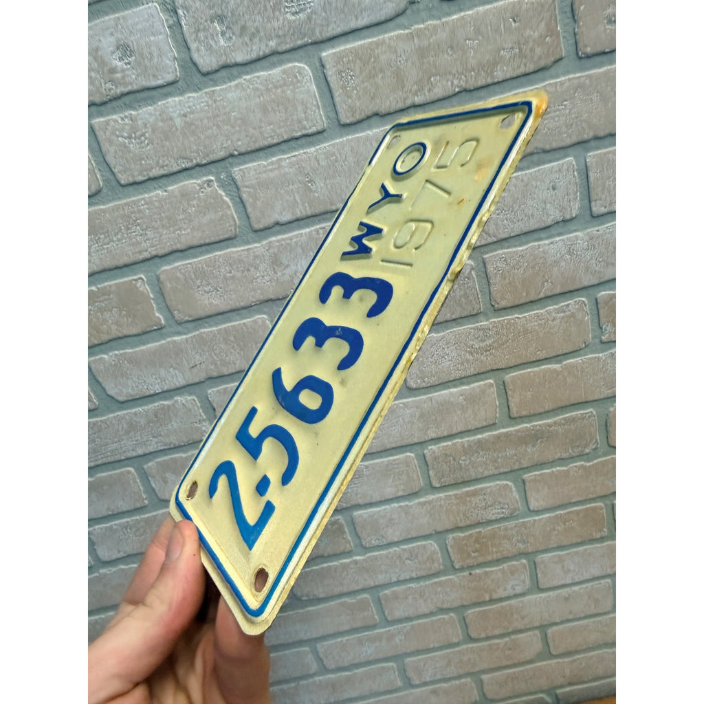 1975 Wyoming Motorcycle License Plate 2-5633