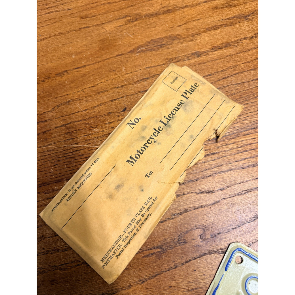 1975 Wyoming Motorcycle License Plate 2-5633