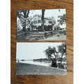 Vintage Indian Agency House Portage Wis RPPC Postcard + Wisconsin River 1940s