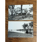 Vintage Indian Agency House Portage Wis RPPC Postcard + Wisconsin River 1940s