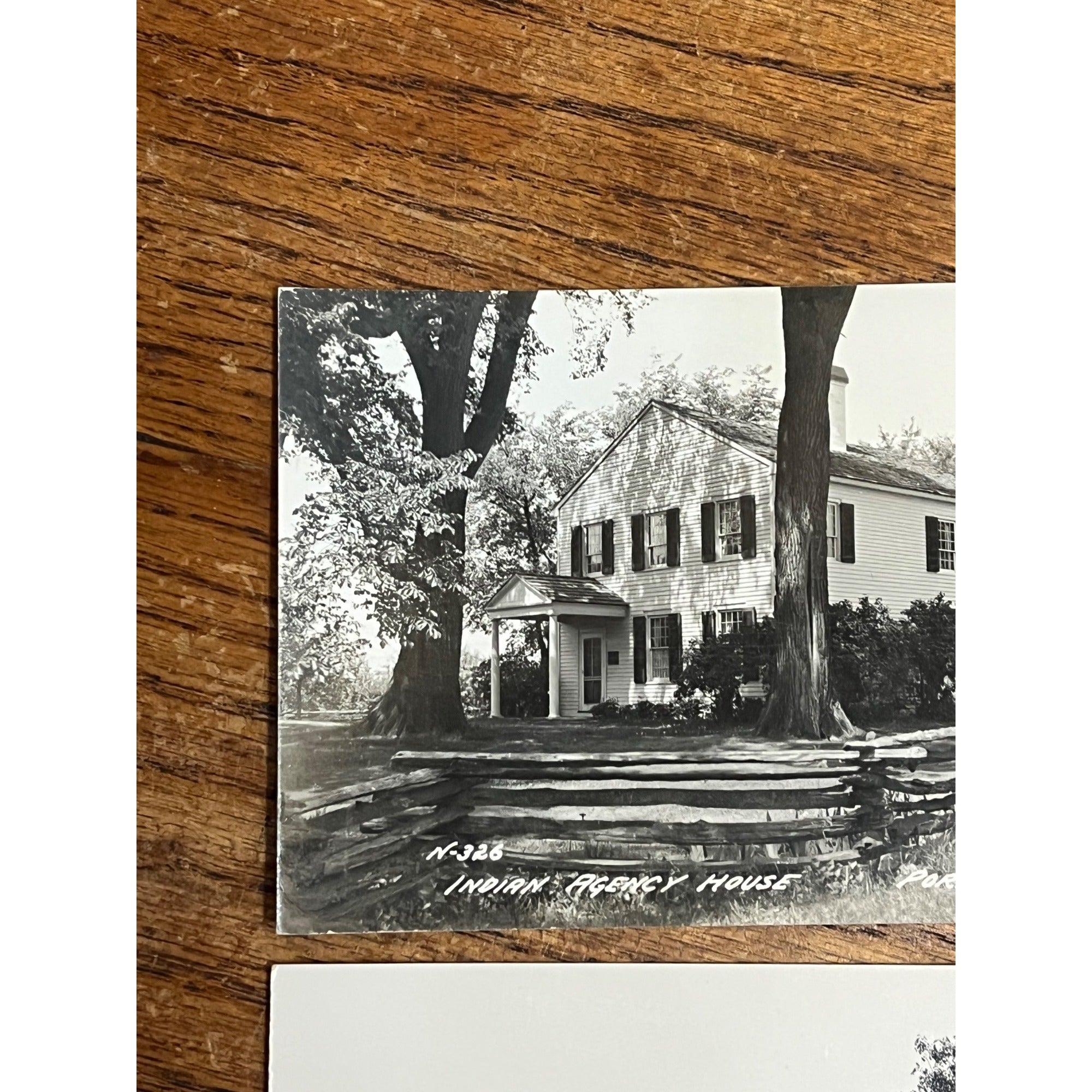 Vintage Indian Agency House Portage Wis RPPC Postcard + Wisconsin River 1940s